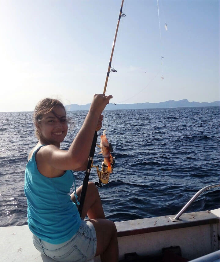 www.fishingtripmajorca.co.uk boat fishing trips from Alcudia with Olga